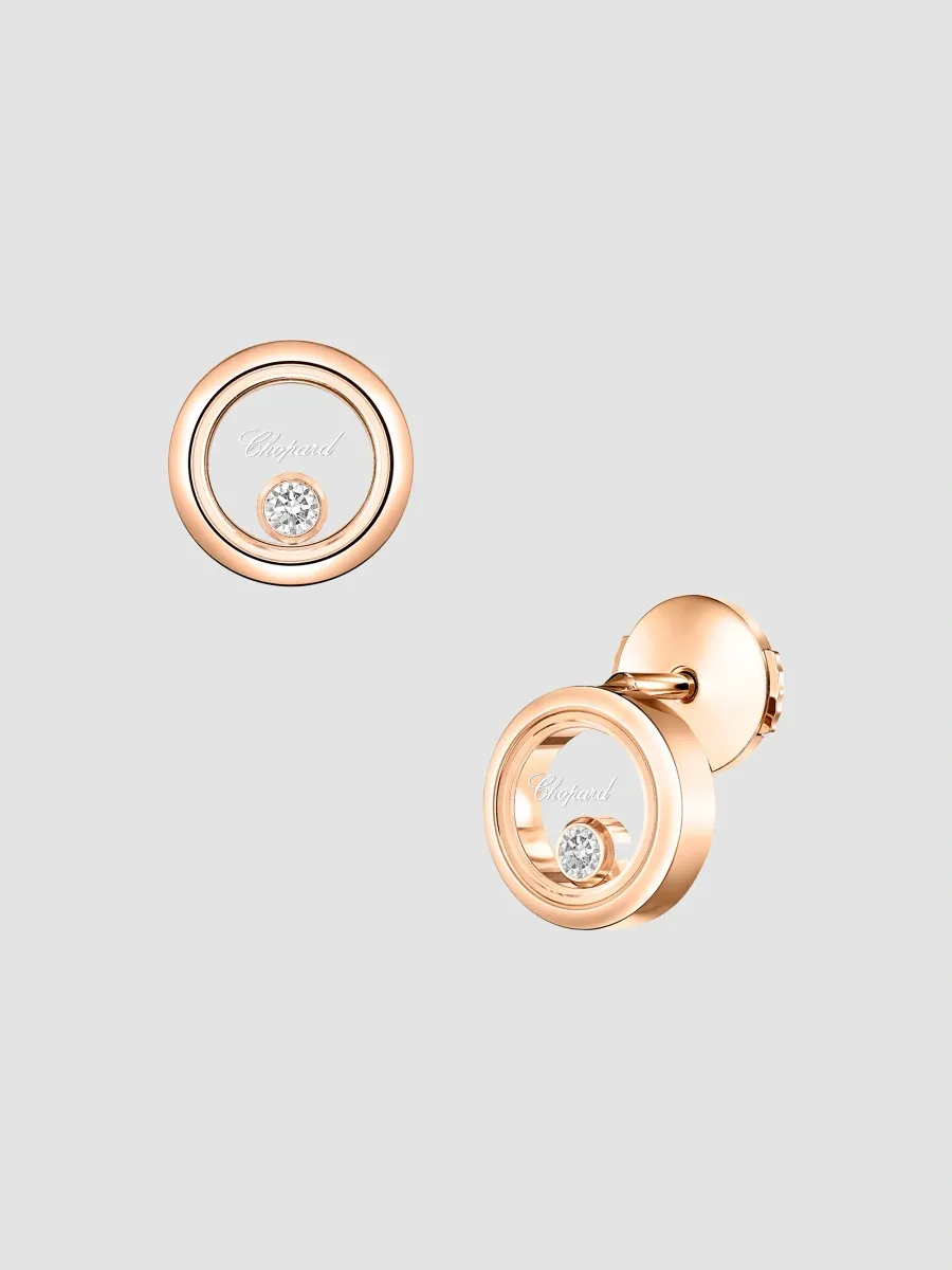 Chopard Women's Happy Diamonds Icons 18K Rose Gold & 0.10 TCW Diamond Pendant Earrings | Thumbnail 2 Chopard Women's Happy Diamonds Icons 18K Rose Gold & 0.10 TCW Diamond Pendant Earrings | Thumbnail 2