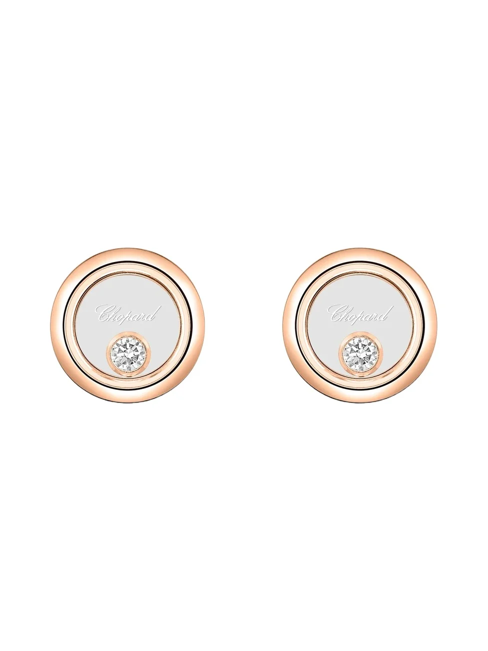 Women's Happy Diamonds Icons 18K Rose Gold & 0.10 TCW Diamond Pendant Earrings Women's Happy Diamonds Icons 18K Rose Gold & 0.10 TCW Diamond Pendant Earrings