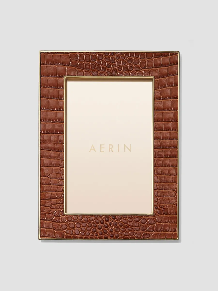 AERIN Classic Croc Leather Frame | Thumbnail 2 AERIN Classic Croc Leather Frame | Thumbnail 2