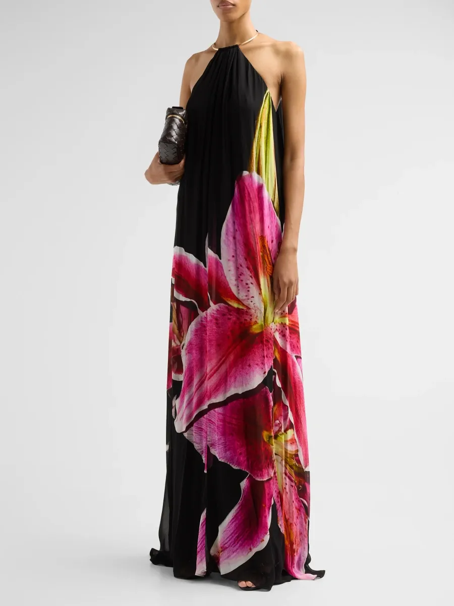 Toccin Women's Nevena Floral Print Gown | Thumbnail 4 Toccin Women's Nevena Floral Print Gown | Thumbnail 4