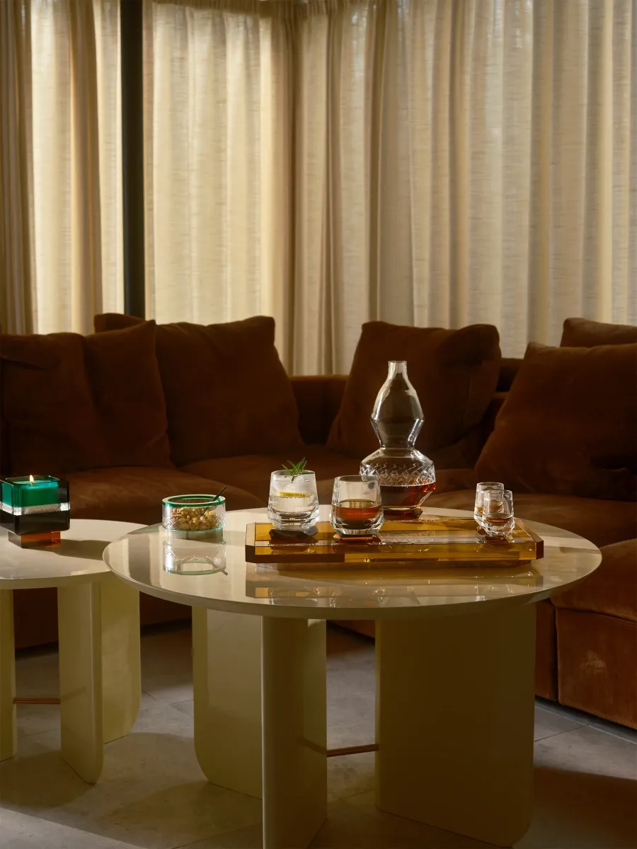 Reflections Copenhagen Amber Dusk Whimsy Whiskey Glasses 2-Piece Set | Thumbnail 3 Reflections Copenhagen Amber Dusk Whimsy Whiskey Glasses 2-Piece Set | Thumbnail 3