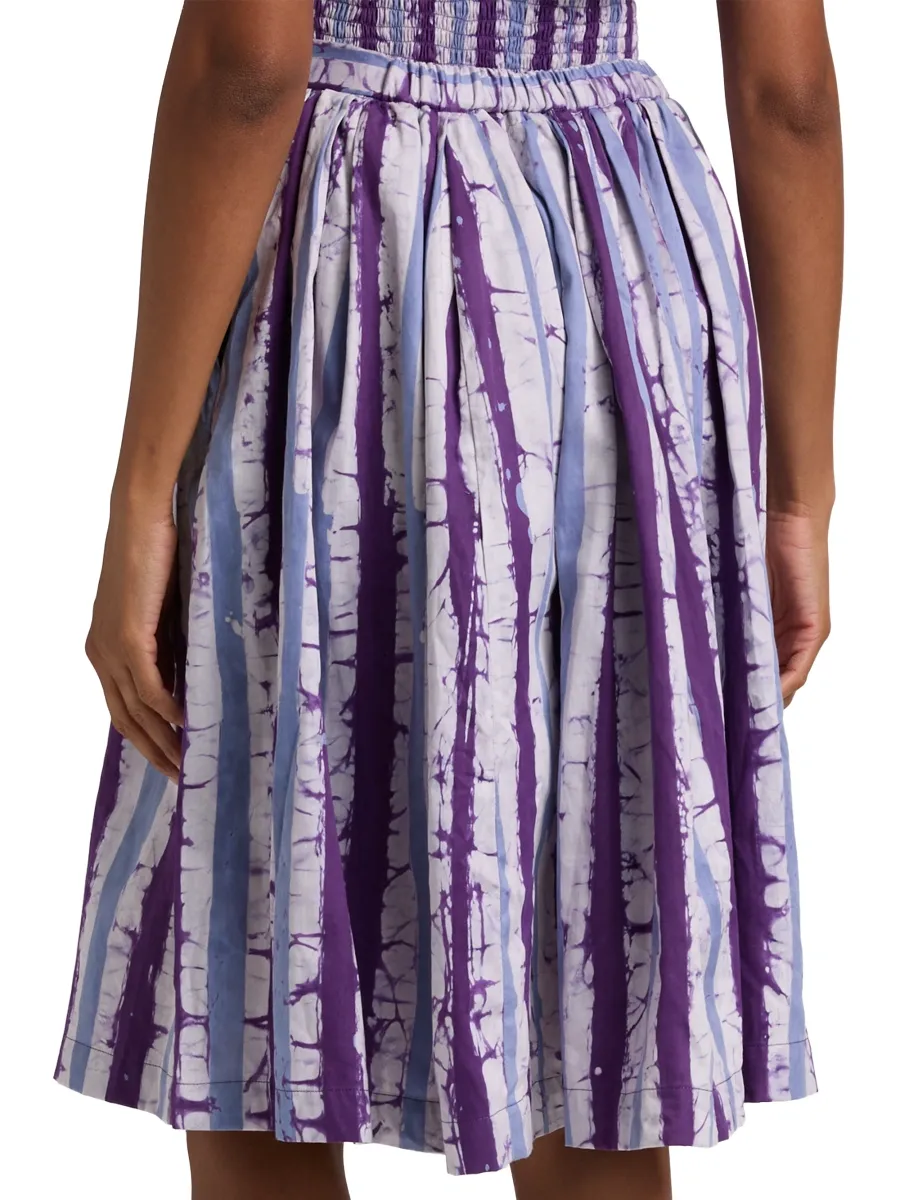 Busayo Women's Tejumola Tie-Dye Striped Cotton Midi-Skirt | Thumbnail 5 Busayo Women's Tejumola Tie-Dye Striped Cotton Midi-Skirt | Thumbnail 5
