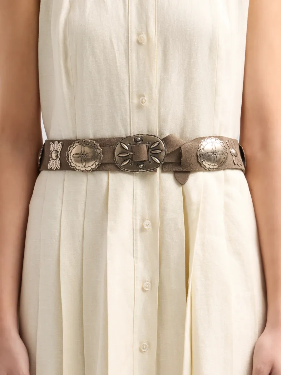 Ralph Lauren Women's Concho Leather Belt | Thumbnail 2 Ralph Lauren Women's Concho Leather Belt | Thumbnail 2
