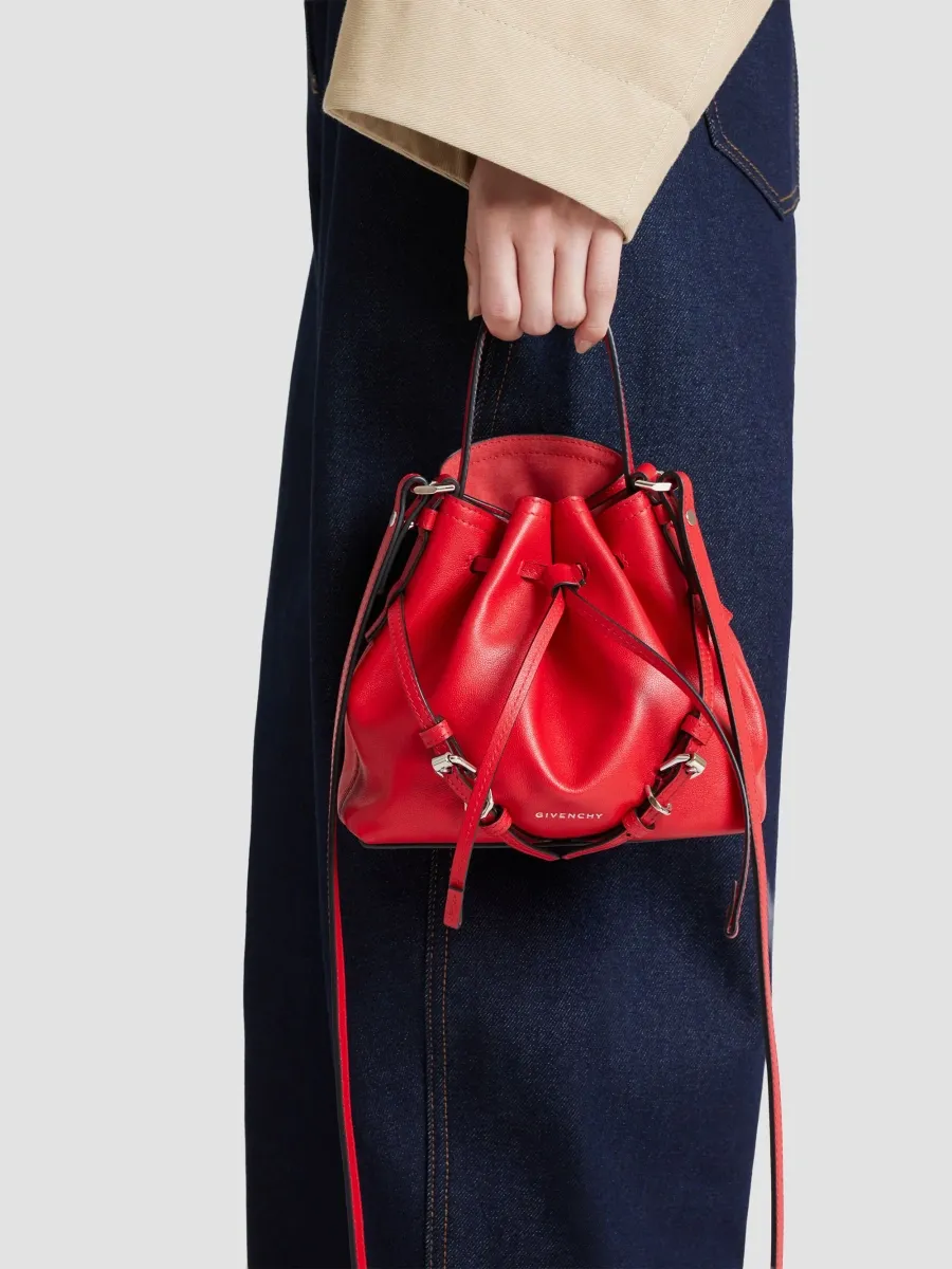 Givenchy Women's Mini Voyou Bucket Bag in Shiny Leather - Poppy Red | Thumbnail 2 Givenchy Women's Mini Voyou Bucket Bag in Shiny Leather - Poppy Red | Thumbnail 2