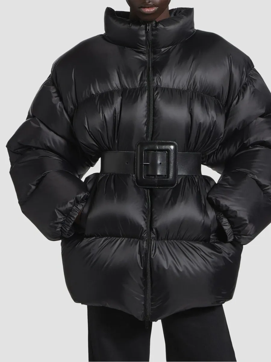 Balenciaga Women's Belted Hourglass Short Puffer | Thumbnail 3