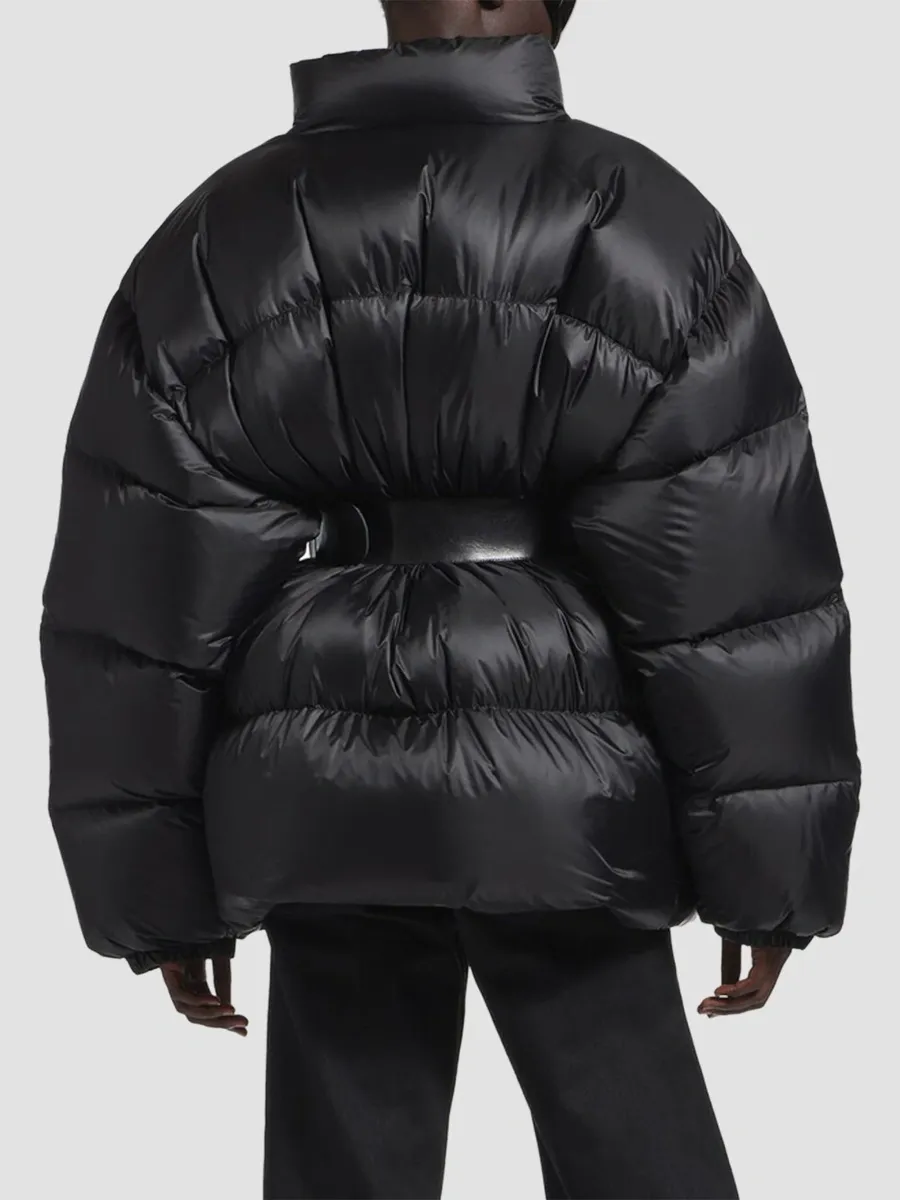 Balenciaga Women's Belted Hourglass Short Puffer | Thumbnail 5
