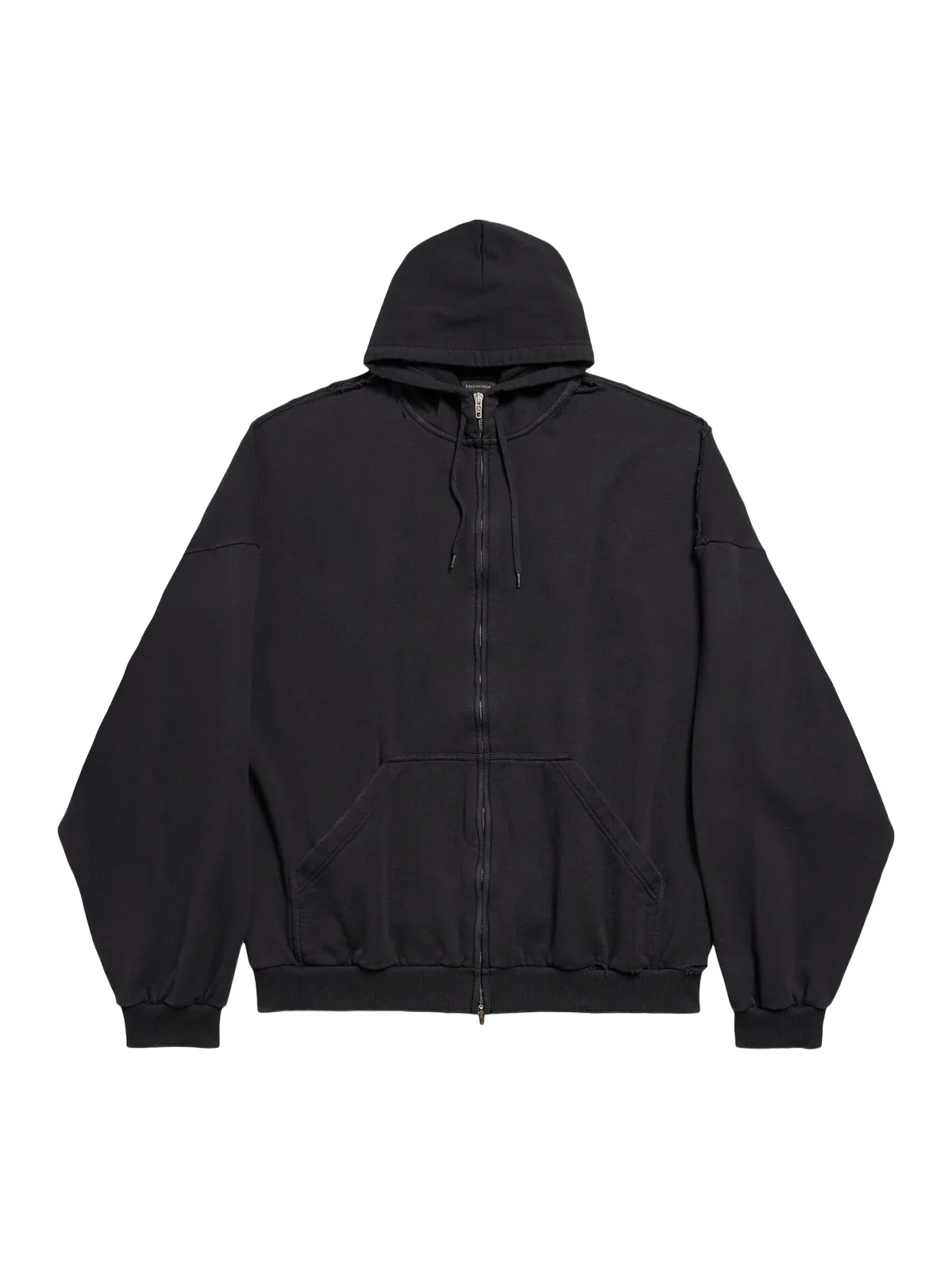 Balenciaga Men's Security Tape Logo Zip-Up Hoodie
