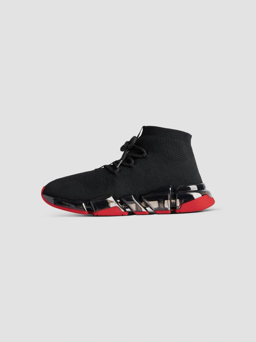 Balenciaga Men's Speed 2.0 Lace Up Full Clear Sole Recycled Knit Sneakers | Thumbnail 4 Balenciaga Men's Speed 2.0 Lace Up Full Clear Sole Recycled Knit Sneakers | Thumbnail 4