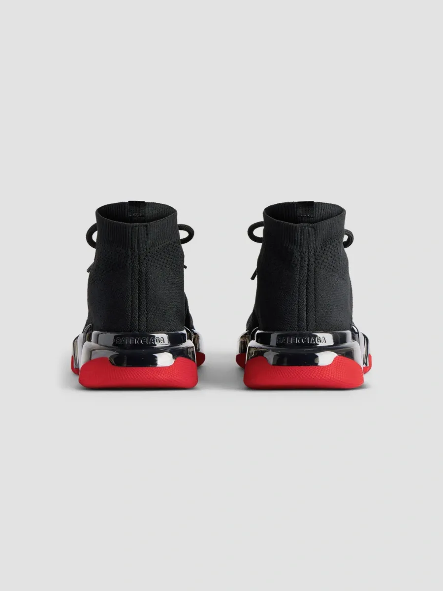 Balenciaga Men's Speed 2.0 Lace Up Full Clear Sole Recycled Knit Sneakers | Thumbnail 5 Balenciaga Men's Speed 2.0 Lace Up Full Clear Sole Recycled Knit Sneakers | Thumbnail 5