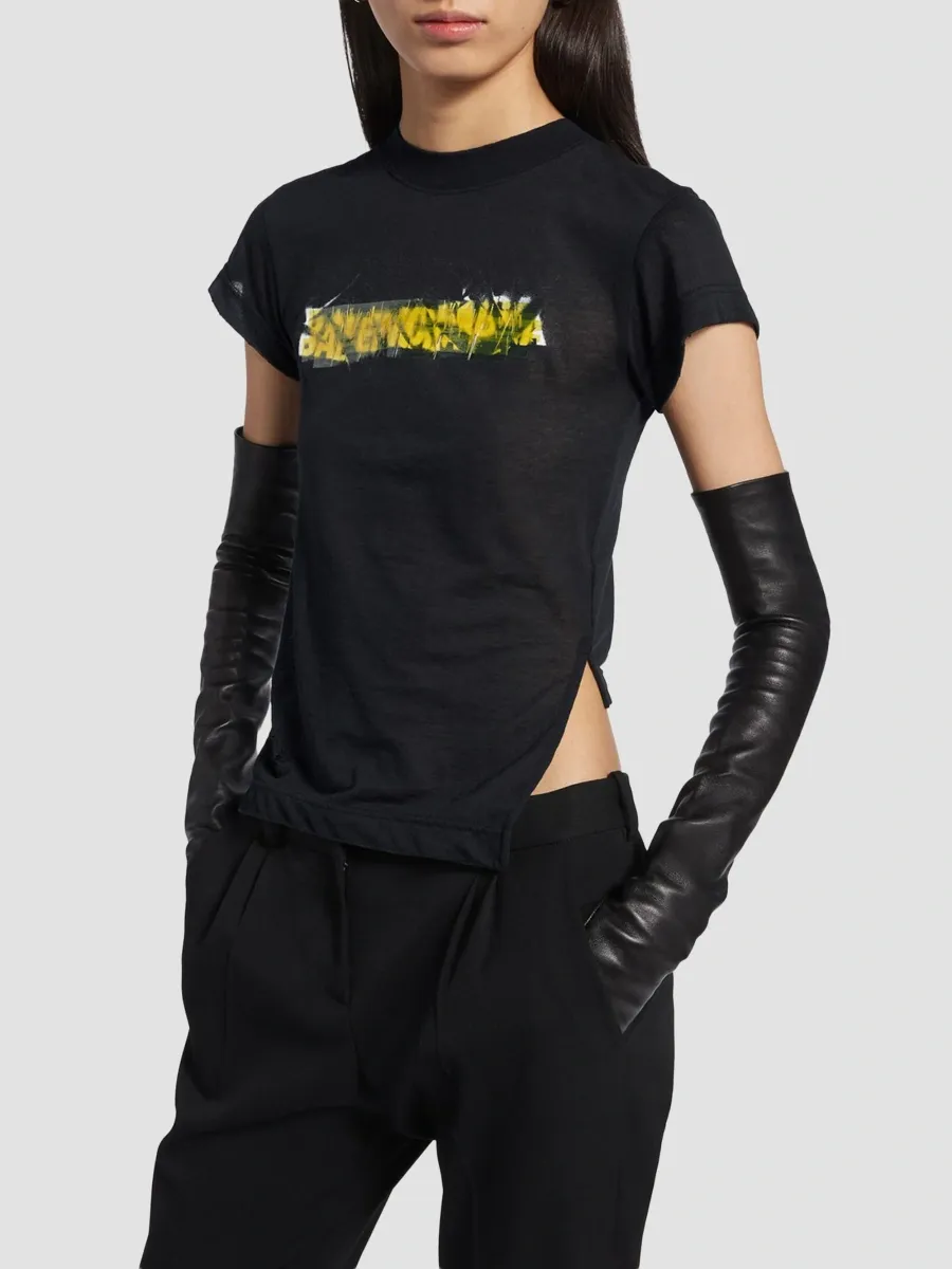 Balenciaga Women's Messy Spray Chopped Back T-Shirt | Thumbnail 3 Balenciaga Women's Messy Spray Chopped Back T-Shirt | Thumbnail 3