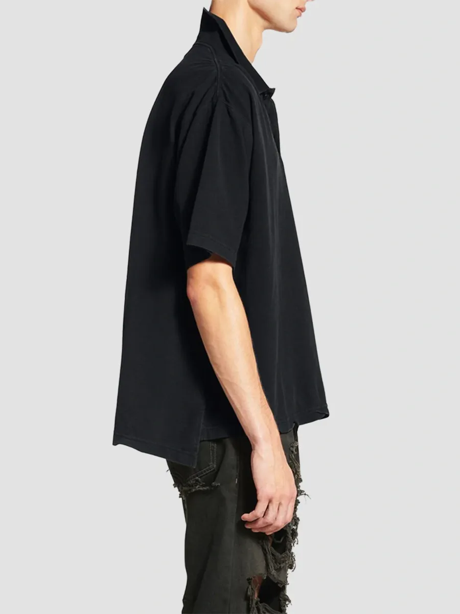 Balenciaga Men's Laurel Classic Short Sleeve Regular Polo Shirt | Thumbnail 4 Balenciaga Men's Laurel Classic Short Sleeve Regular Polo Shirt | Thumbnail 4