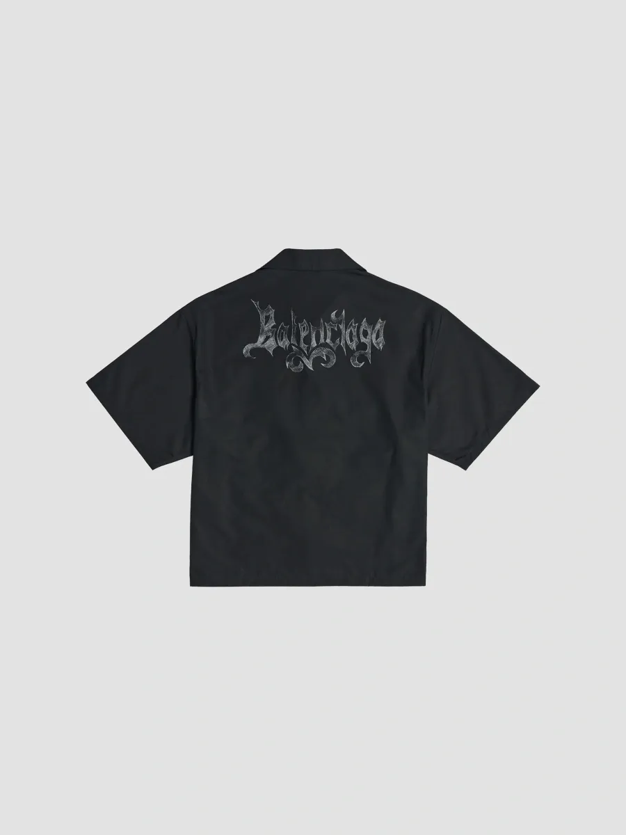 Balenciaga Men's Sketchy Bowling Short Sleeve Shirt | Thumbnail 2 Balenciaga Men's Sketchy Bowling Short Sleeve Shirt | Thumbnail 2