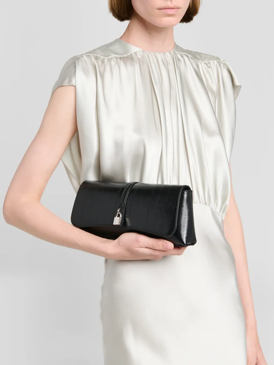 Stella McCartney Women's Ryder Padlock Faux Eel Leather Convertible Pochette | Thumbnail 2 Stella McCartney Women's Ryder Padlock Faux Eel Leather Convertible Pochette | Thumbnail 2