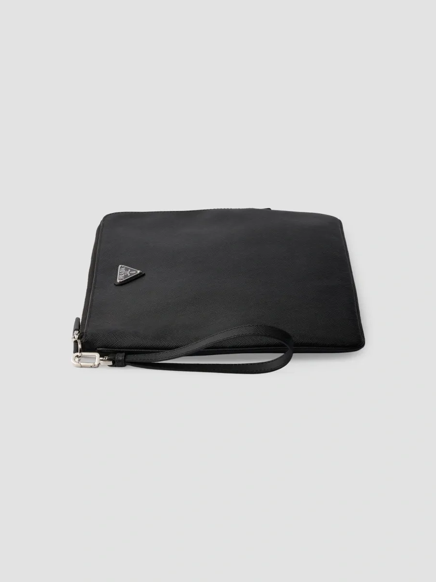 Prada Women's Saffiano Leather Pouch | Thumbnail 2 Prada Women's Saffiano Leather Pouch | Thumbnail 2