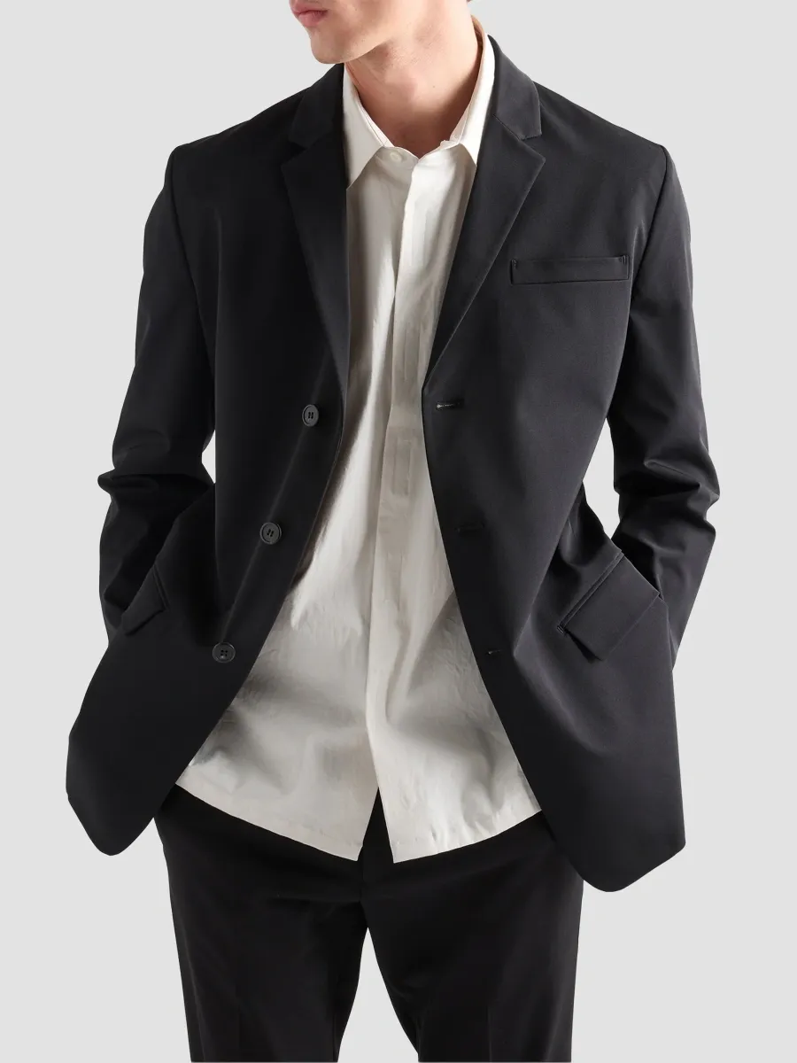 Prada Men's Single-Breasted Stretch Technical Fabric Jacket | Thumbnail 3