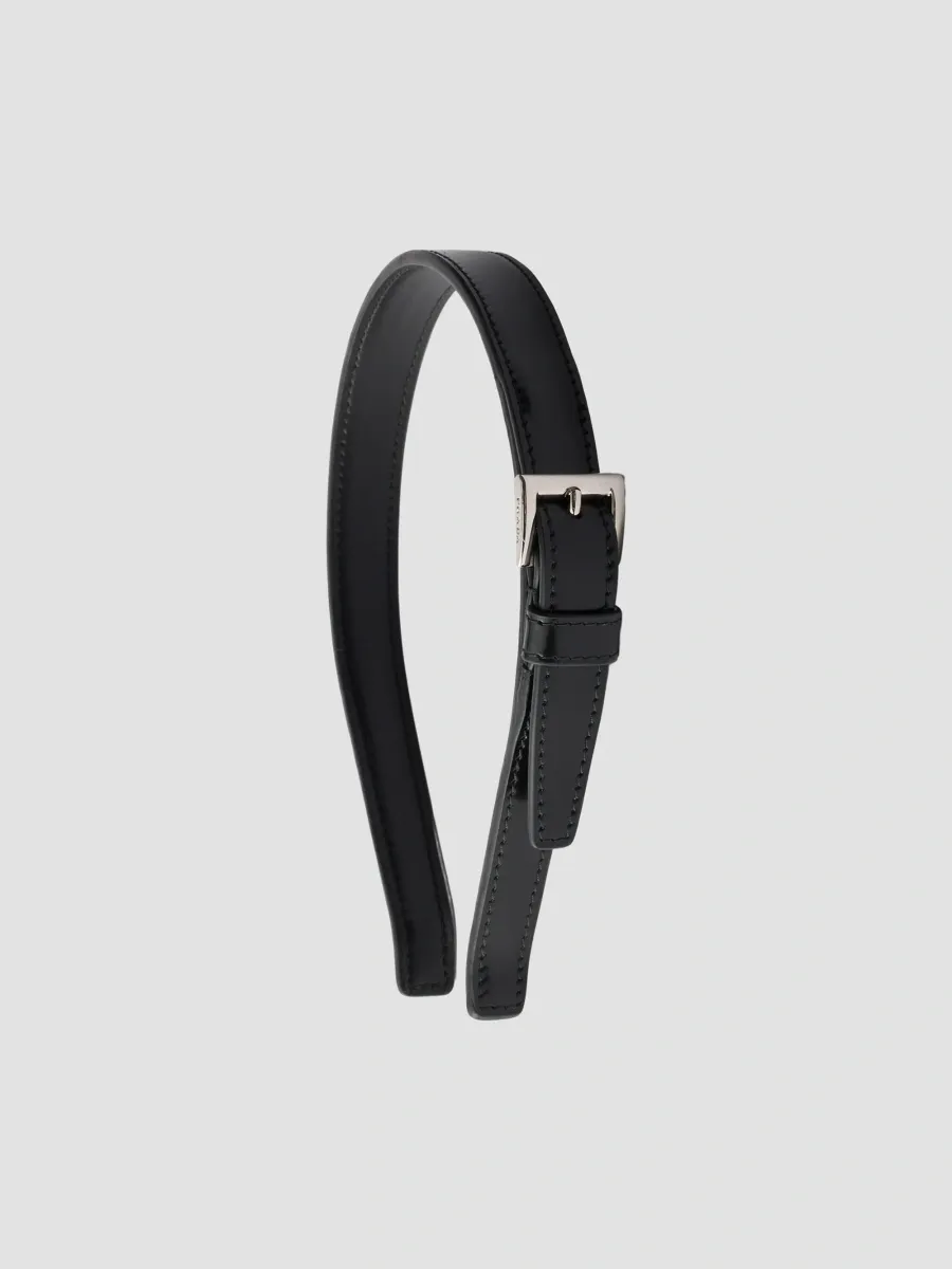 Prada Women's Brushed Leather Headband | Thumbnail 2 Prada Women's Brushed Leather Headband | Thumbnail 2