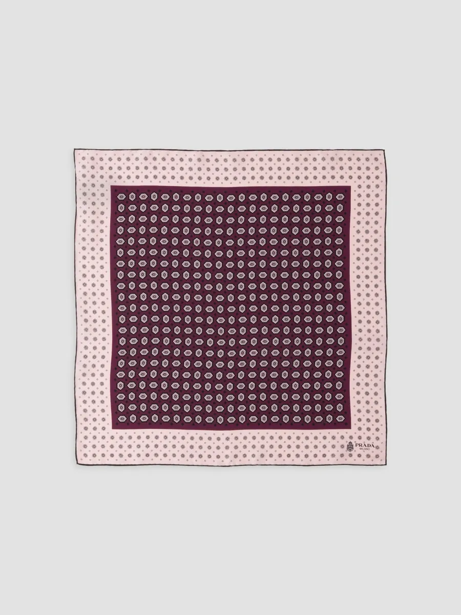 Prada Women's Printed Silk Twill Scarf | Thumbnail 3