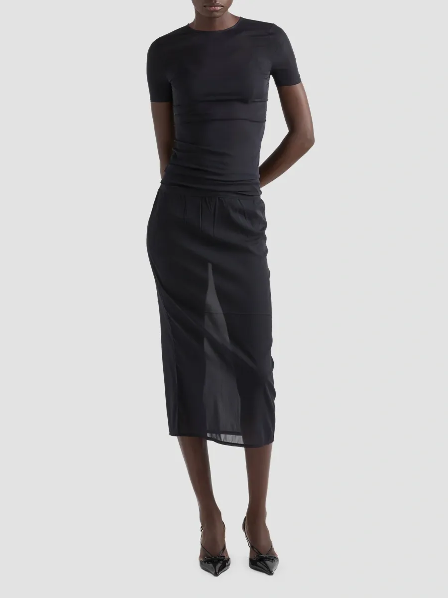Prada Women's Stretch Silk Chiffon Top | Thumbnail 2