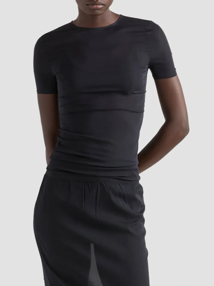 Prada Women's Stretch Silk Chiffon Top | Thumbnail 3
