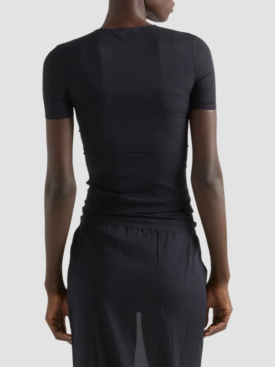 Prada Women's Stretch Silk Chiffon Top | Thumbnail 5