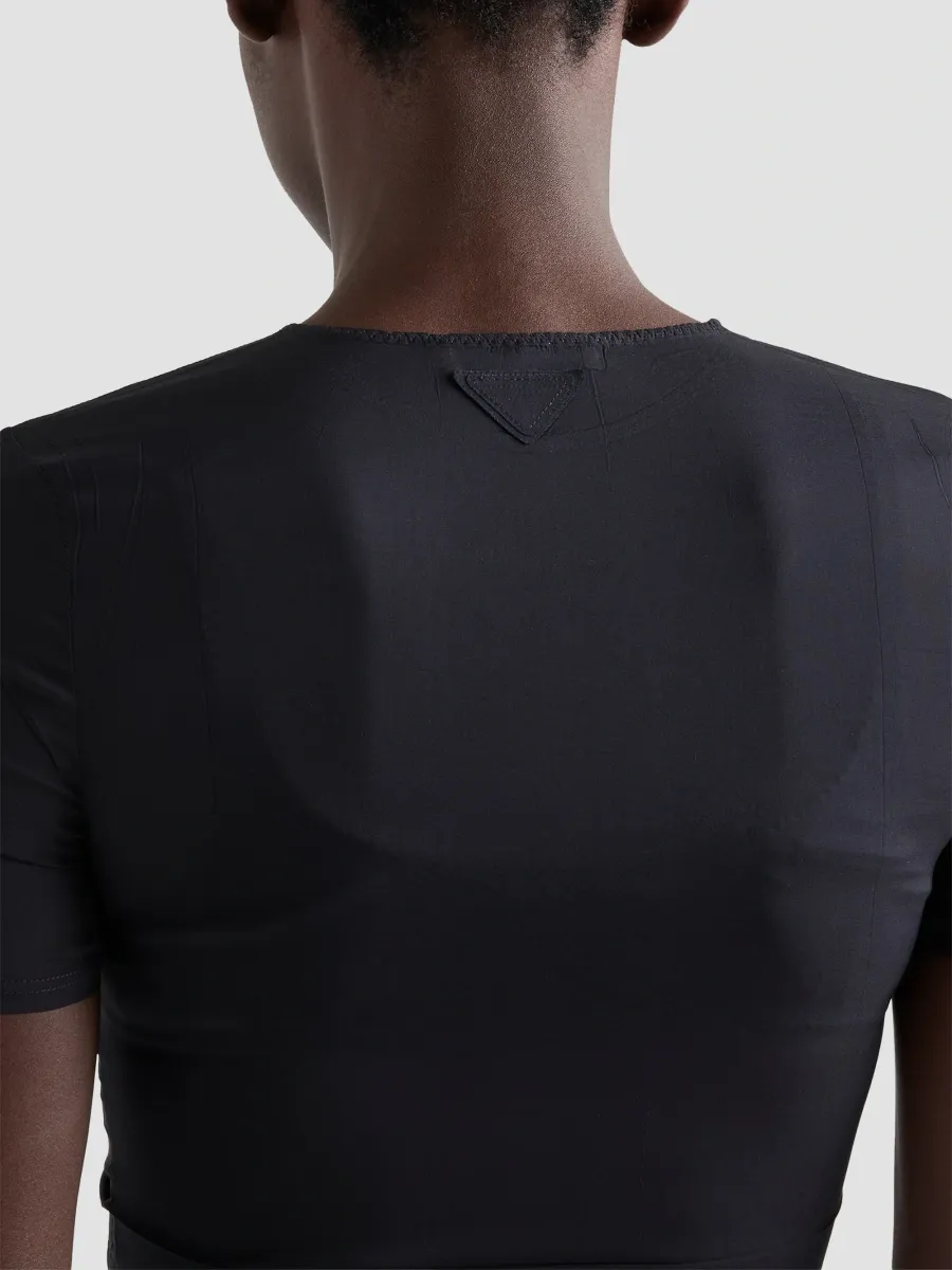 Prada Women's Stretch Silk Chiffon Top | Thumbnail 6