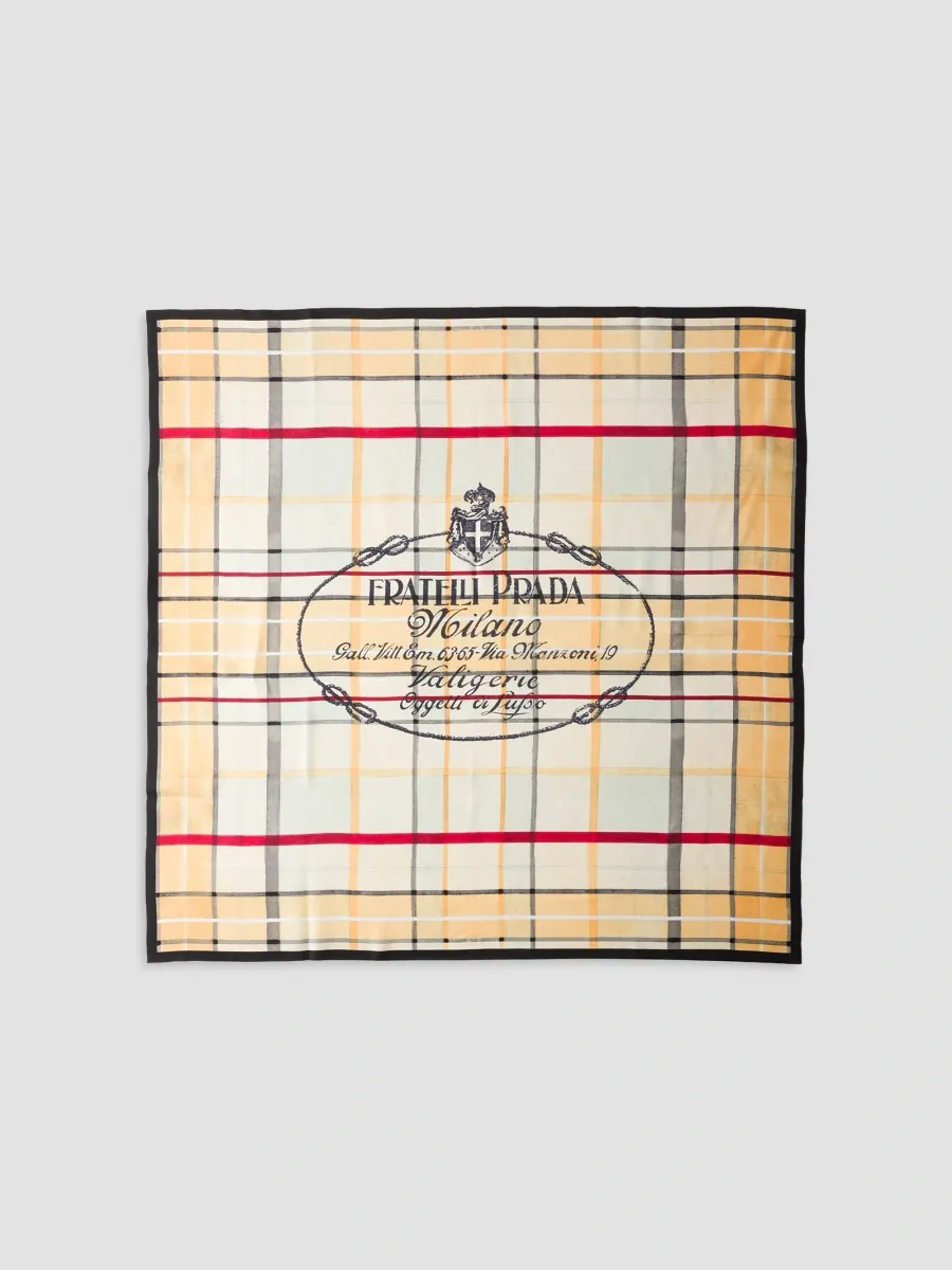 Prada Women's Printed Silk Twill Scarf | Thumbnail 3