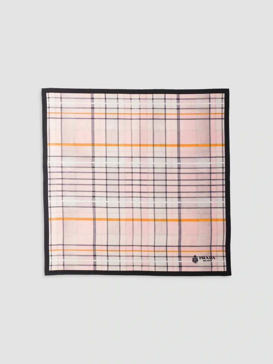 Prada Women's Printed Silk Twill Scarf | Thumbnail 2 Prada Women's Printed Silk Twill Scarf | Thumbnail 2