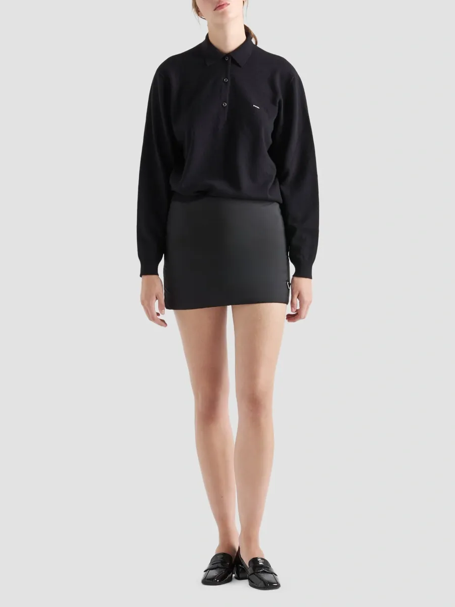Prada Women's Wool Polo Sweater | Thumbnail 2 Prada Women's Wool Polo Sweater | Thumbnail 2