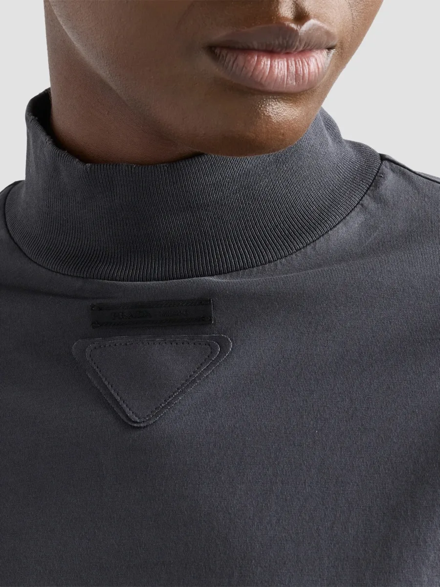 Prada Women's Long-Sleeved Cotton Jersey T-Shirt | Thumbnail 5 Prada Women's Long-Sleeved Cotton Jersey T-Shirt | Thumbnail 5