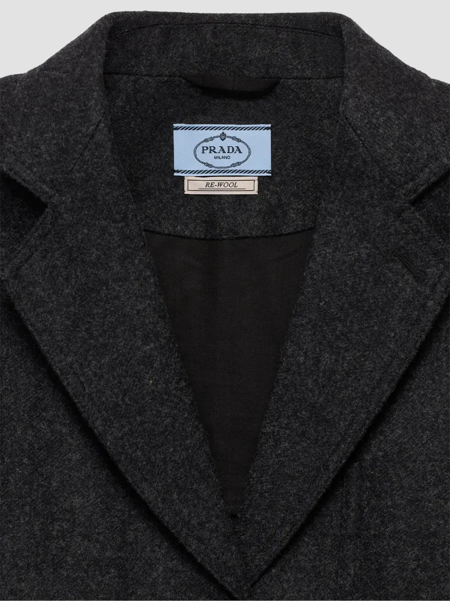Prada Women's Wool Single-Breasted Blazer | Thumbnail 8 Prada Women's Wool Single-Breasted Blazer | Thumbnail 8