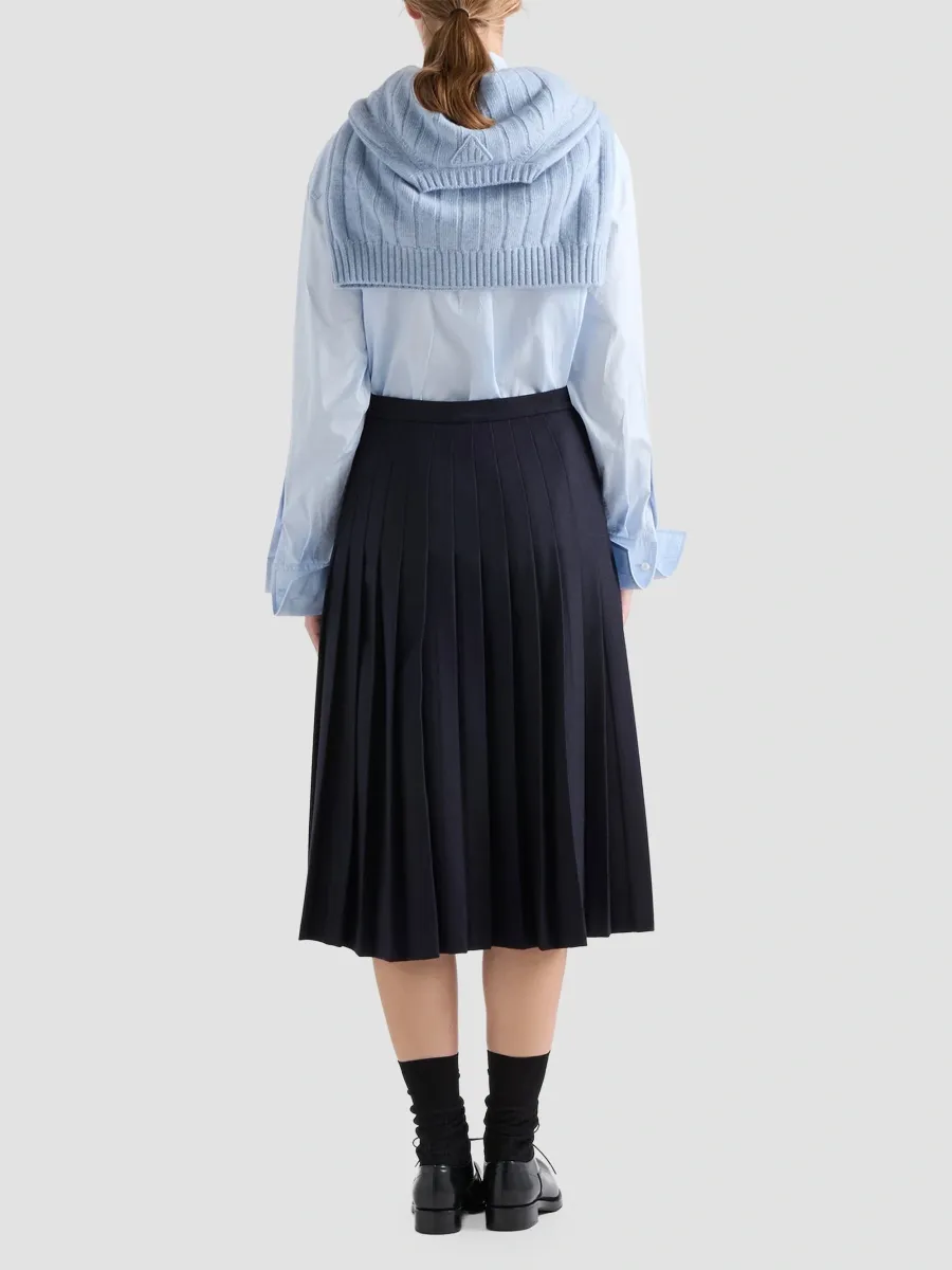 Prada Women's Wool Midi Skirt | Thumbnail 5