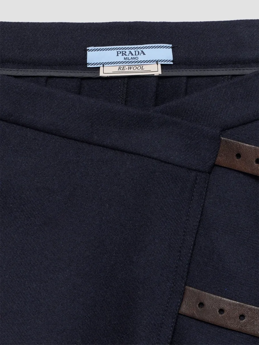 Prada Women's Wool Midi Skirt | Thumbnail 7