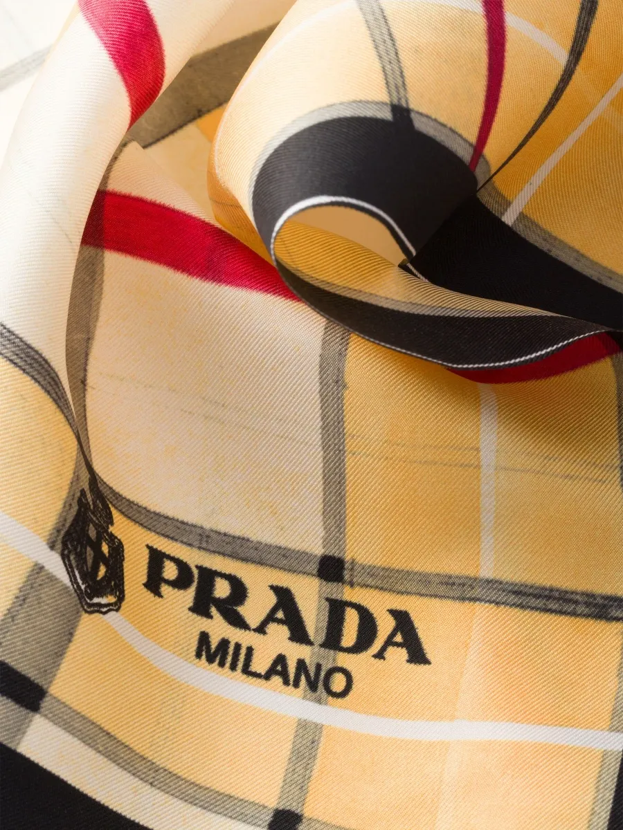 Prada Women's Printed Silk Twill Scarf | Thumbnail 2