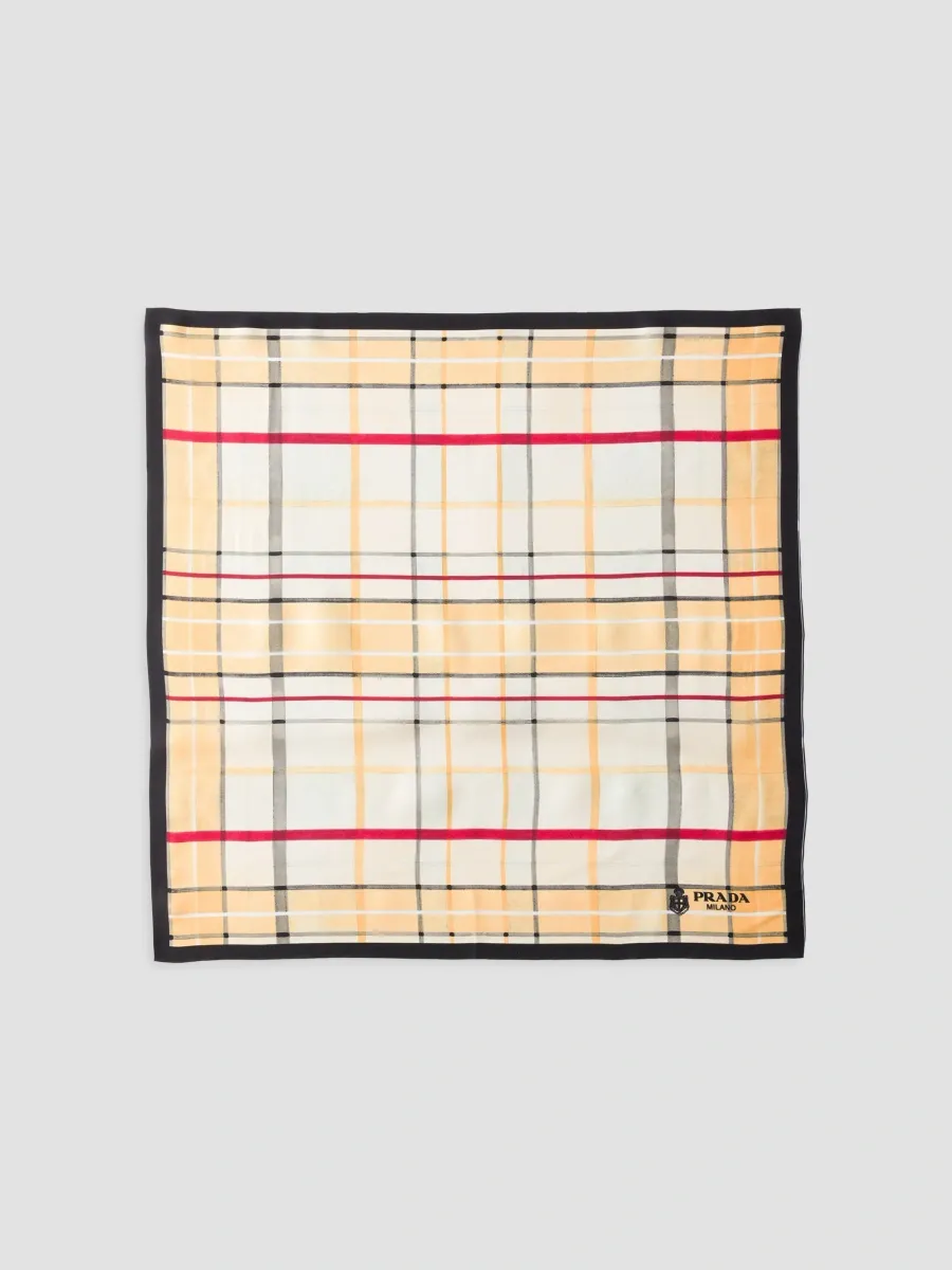 Prada Women's Printed Silk Twill Scarf | Thumbnail 3
