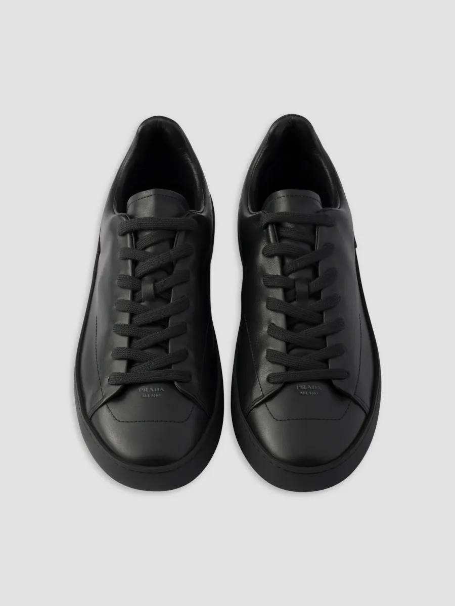 Prada Men's Court Leather Sneakers | Thumbnail 3 Prada Men's Court Leather Sneakers | Thumbnail 3