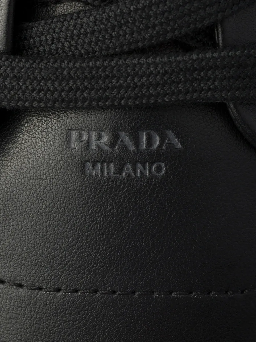 Prada Men's Court Leather Sneakers | Thumbnail 5 Prada Men's Court Leather Sneakers | Thumbnail 5