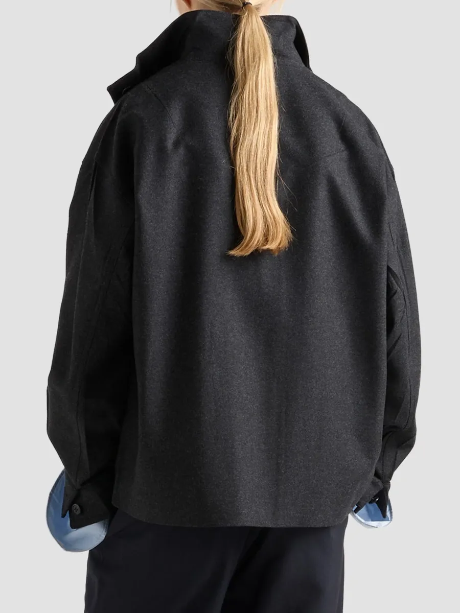 Prada Women's Wool Blouson Jacket | Thumbnail 4 Prada Women's Wool Blouson Jacket | Thumbnail 4