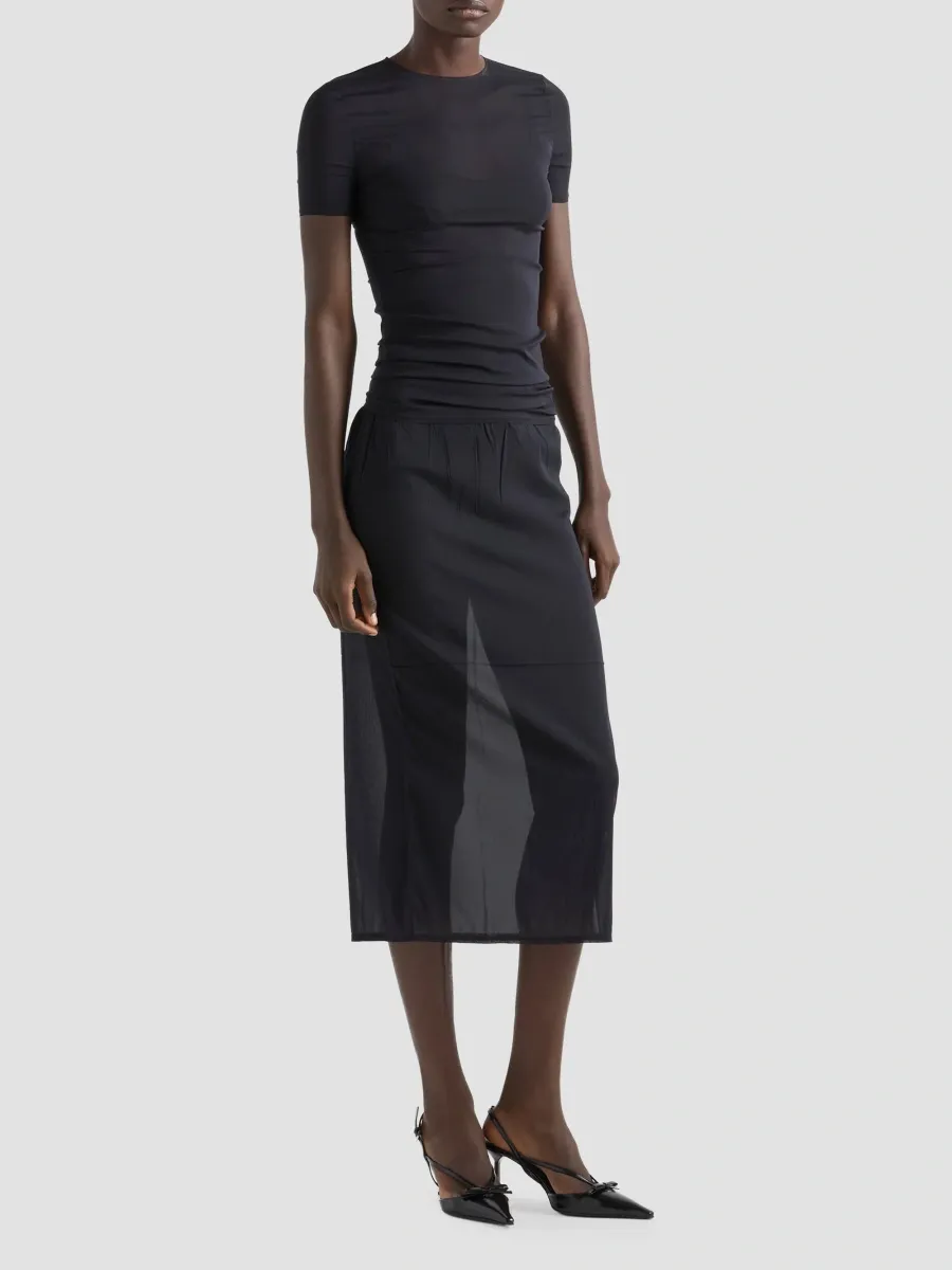 Prada Women's Stretch Silk Chiffon Slip | Thumbnail 2