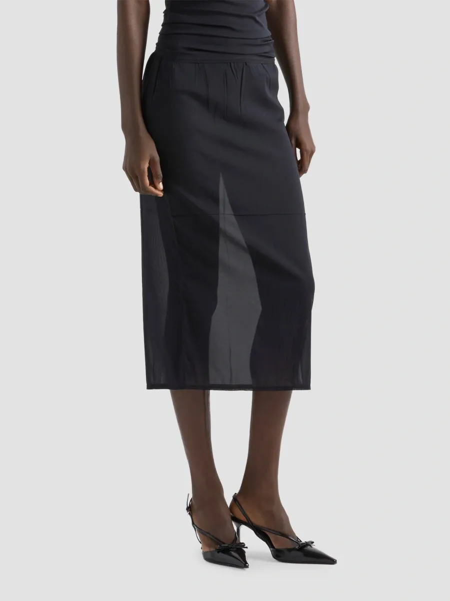 Prada Women's Stretch Silk Chiffon Slip | Thumbnail 3