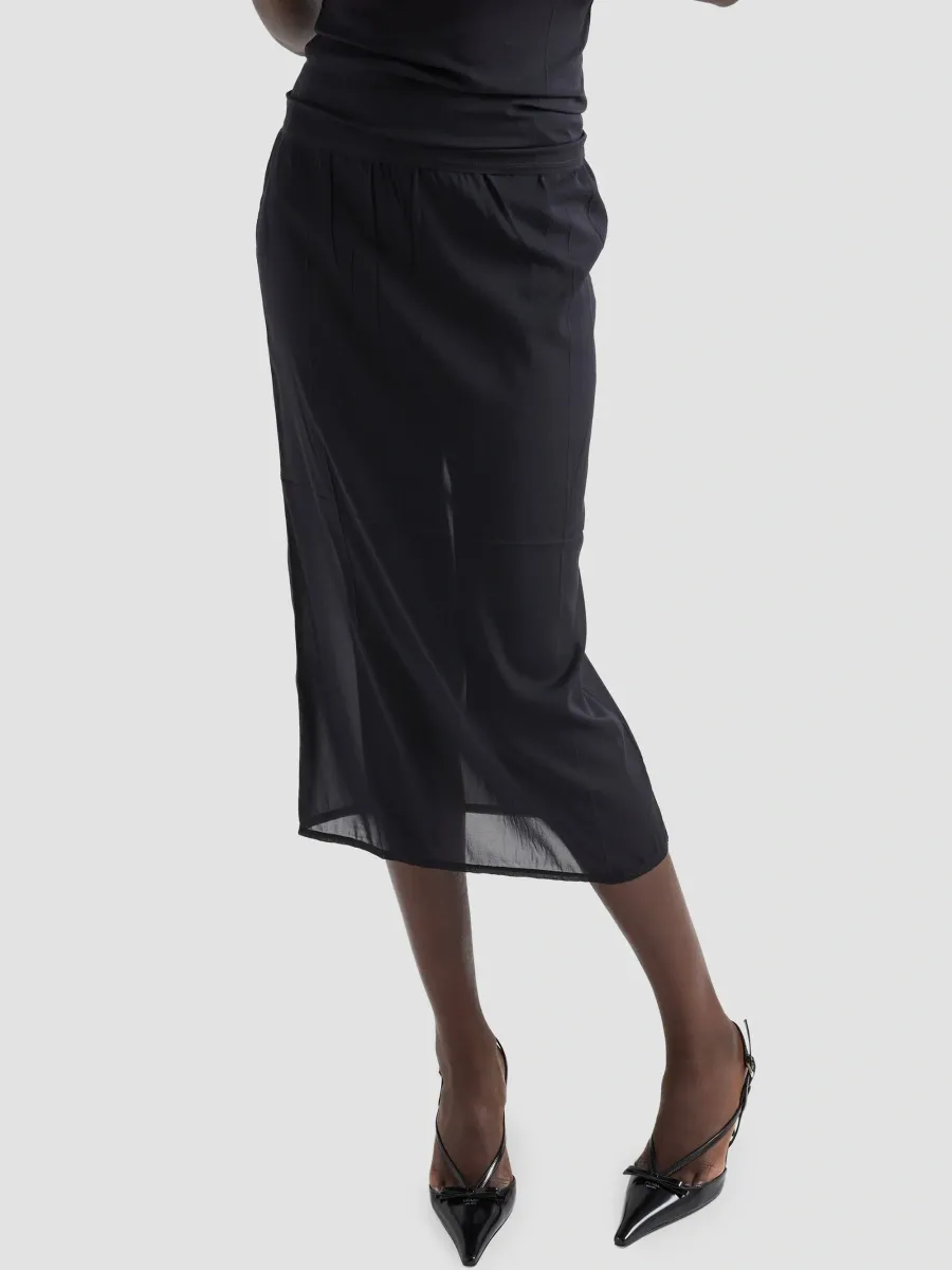 Prada Women's Stretch Silk Chiffon Slip | Thumbnail 4