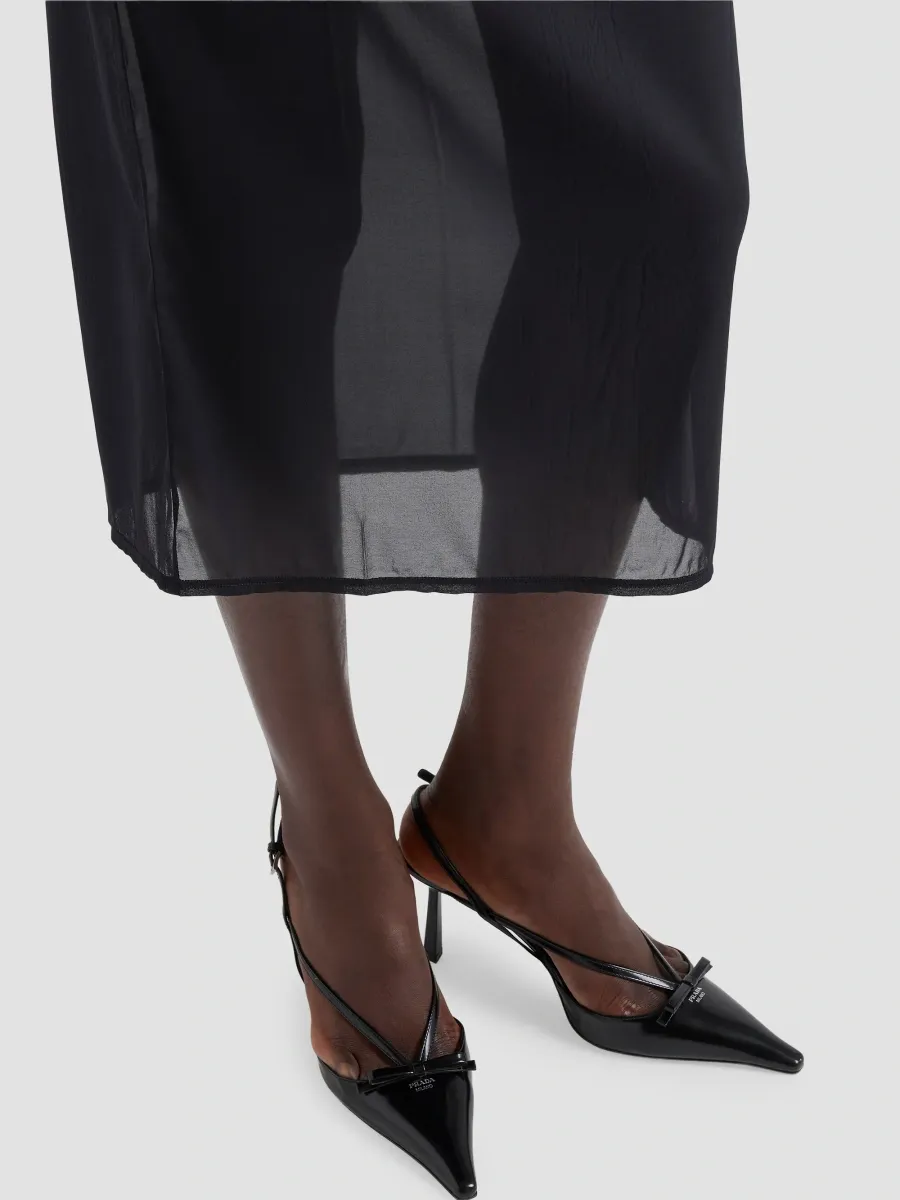 Prada Women's Stretch Silk Chiffon Slip | Thumbnail 6