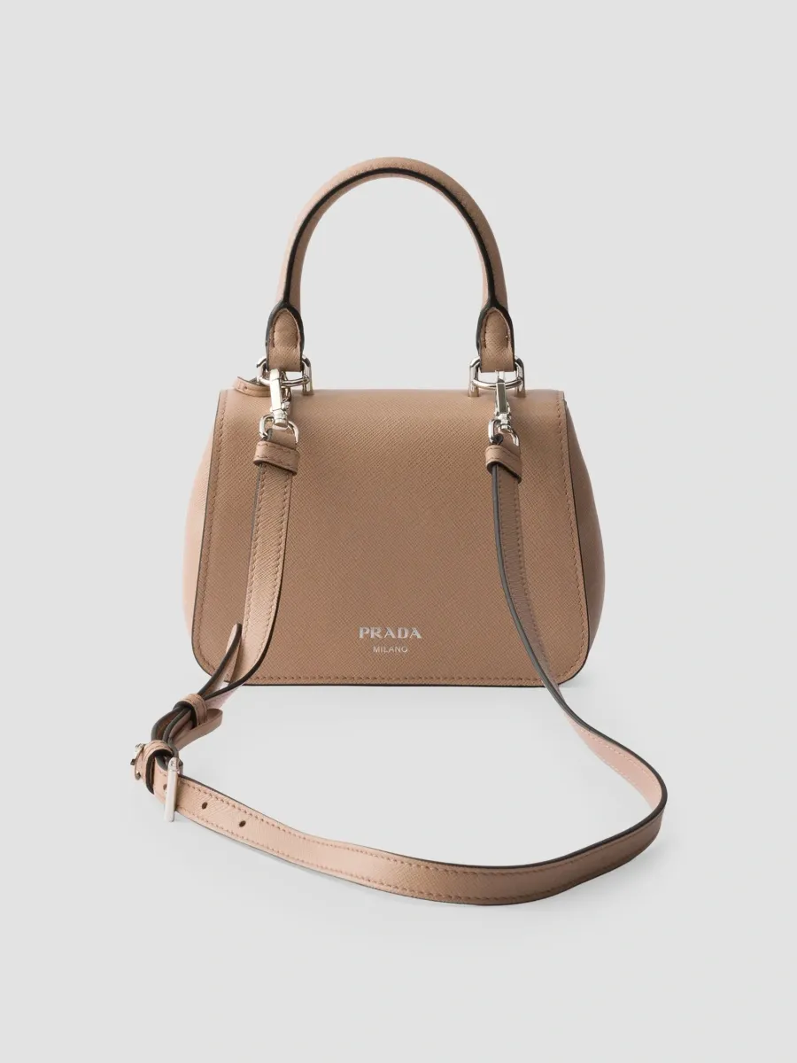 Prada Women's Avoir Mini Top Handle Bag in Saffiano Leather - Beige | Thumbnail 3 Prada Women's Avoir Mini Top Handle Bag in Saffiano Leather - Beige | Thumbnail 3