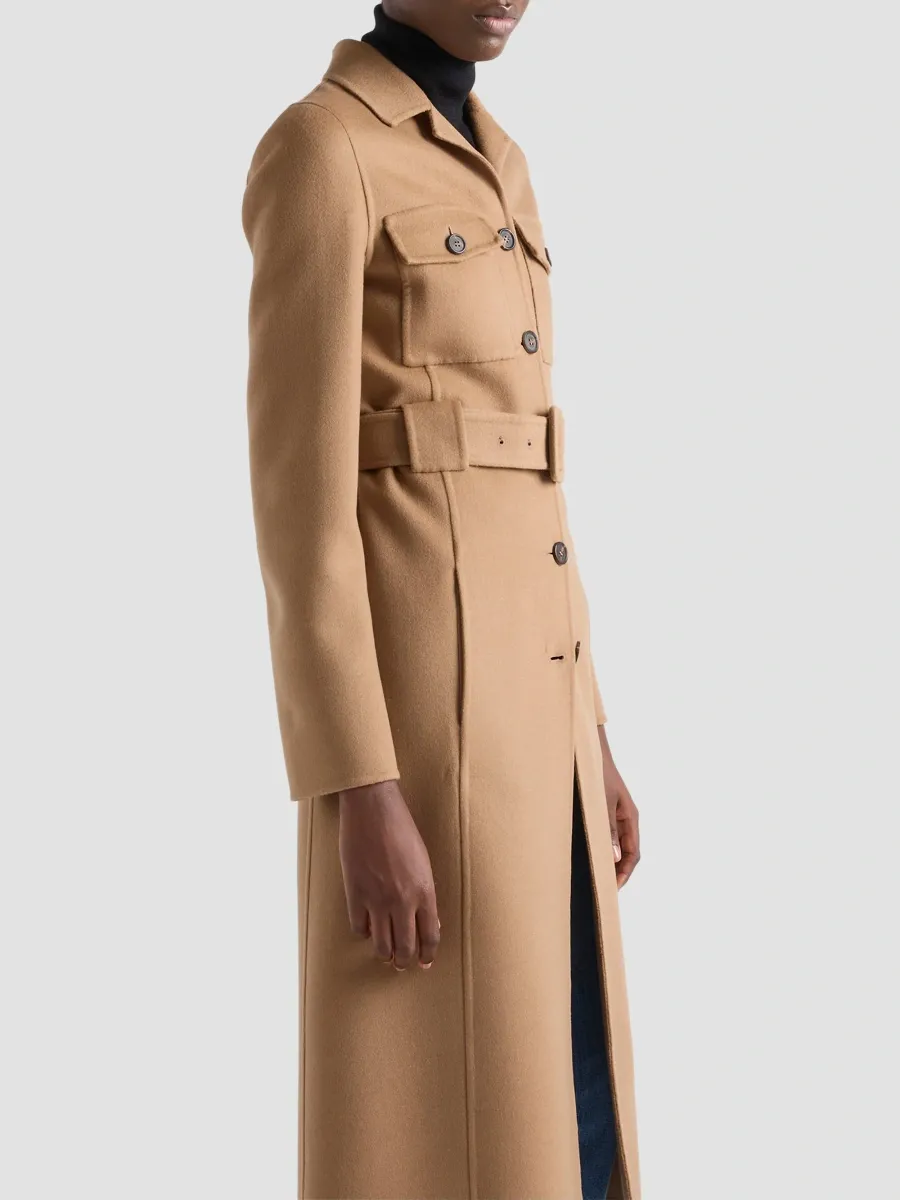 Prada Women's Single-Breasted Double Cloth Overcoat | Thumbnail 4