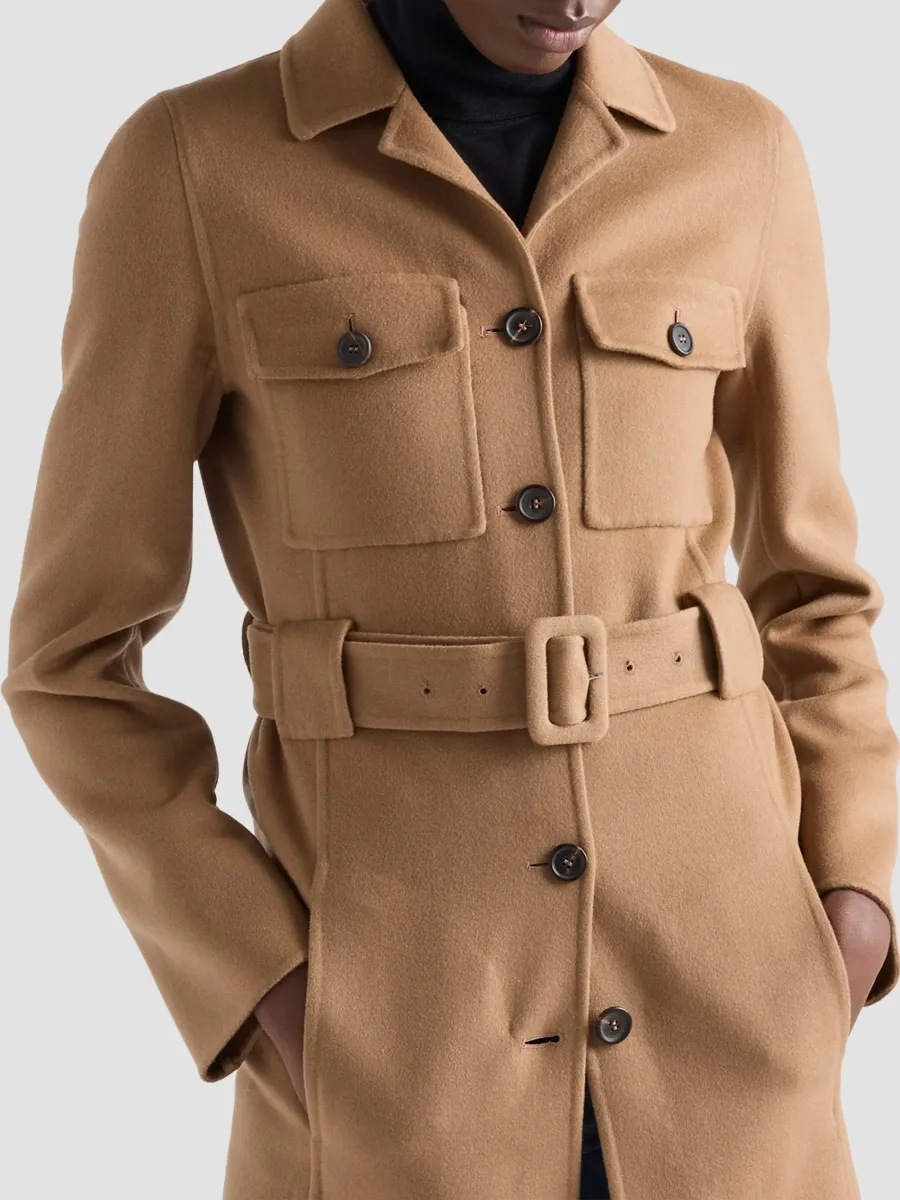 Prada Women's Single-Breasted Double Cloth Overcoat | Thumbnail 5
