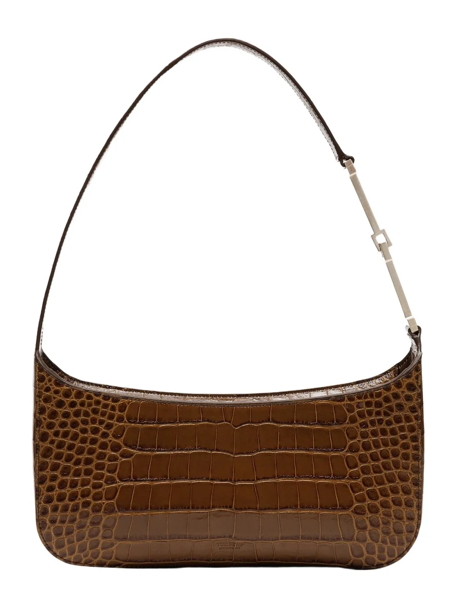 Tom Ford Women's Arc Crocodile-Embossed Shoulder Bag