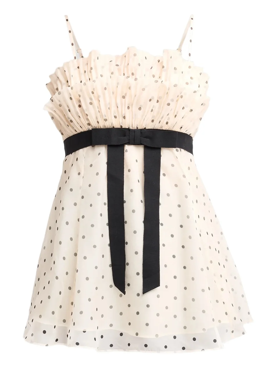 Women's Pleated Frill Polka Dot Cami Women's Pleated Frill Polka Dot Cami