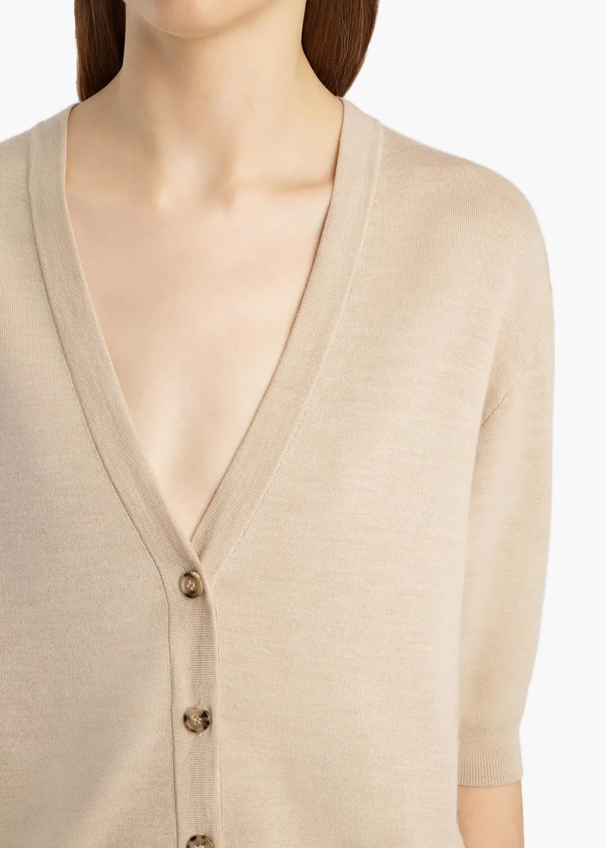 Khaite Theodora Cardigan In Dune | Thumbnail 5