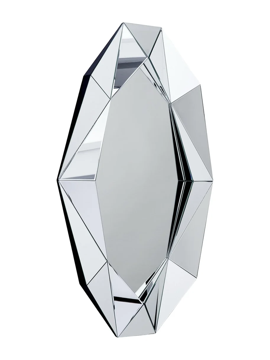XL Silver Diamond Wall Mirror XL Silver Diamond Wall Mirror