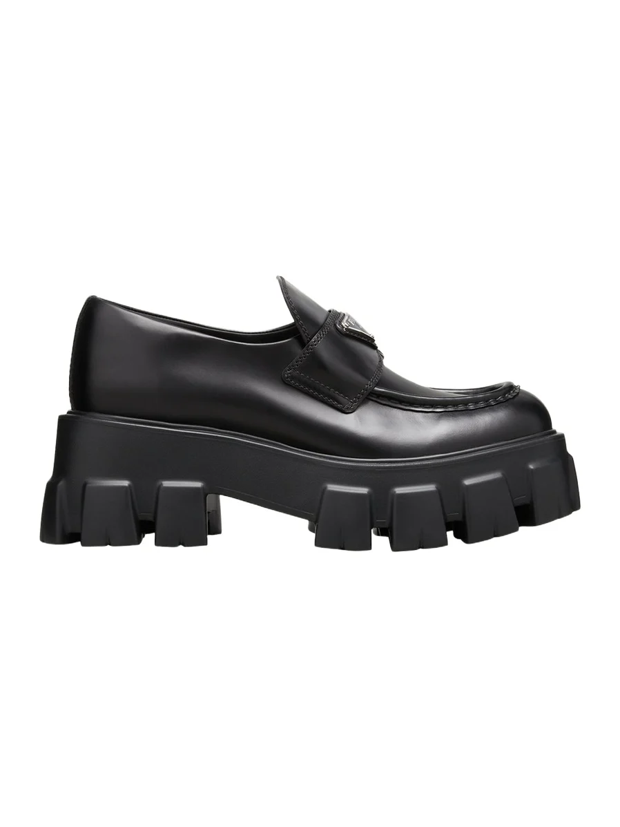 Monolith Leather Logo Platform Loafers