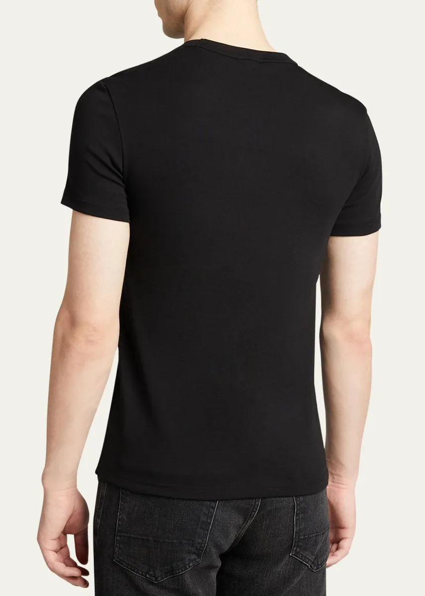 Tom Ford Men's Solid Stretch Jersey T-Shirt | Thumbnail 3 Tom Ford Men's Solid Stretch Jersey T-Shirt | Thumbnail 3